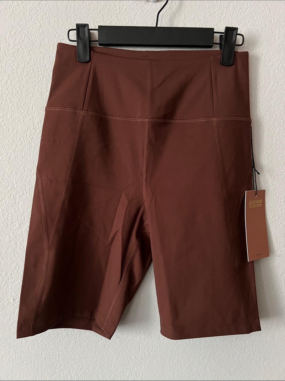 Girlfriend Collective High-Rise Bike Short Brown Size Medium NWT